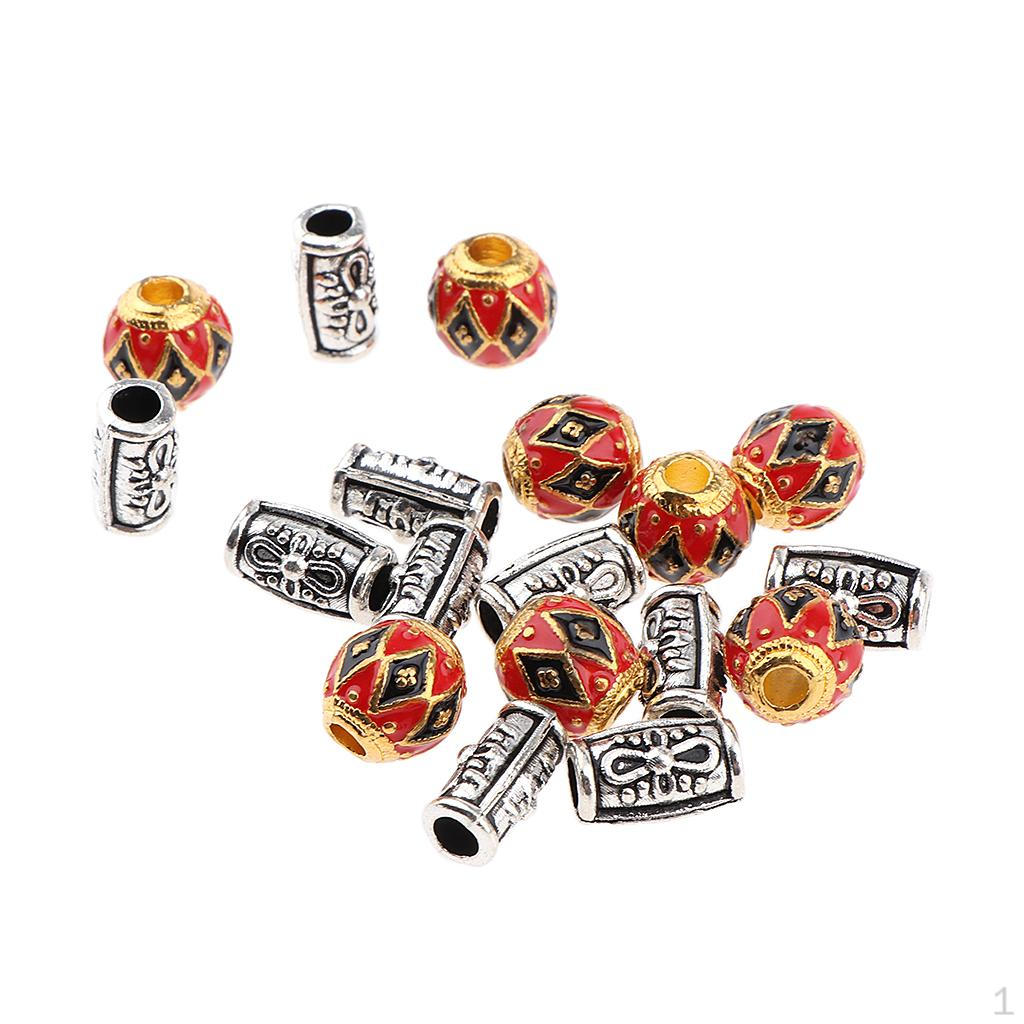 

Alloy Metal Hair/Beard//Afro/Dreadlocks Braiding Decoration Beads for Cosplay Pirate, Making 04
