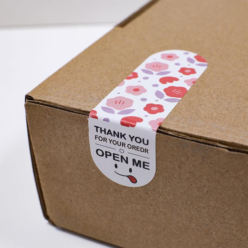 100Pcs  Thank You For Your Order Stickers 2*7Cm Gift Box Package Sealing Labels For Small Business Stationery Sticker