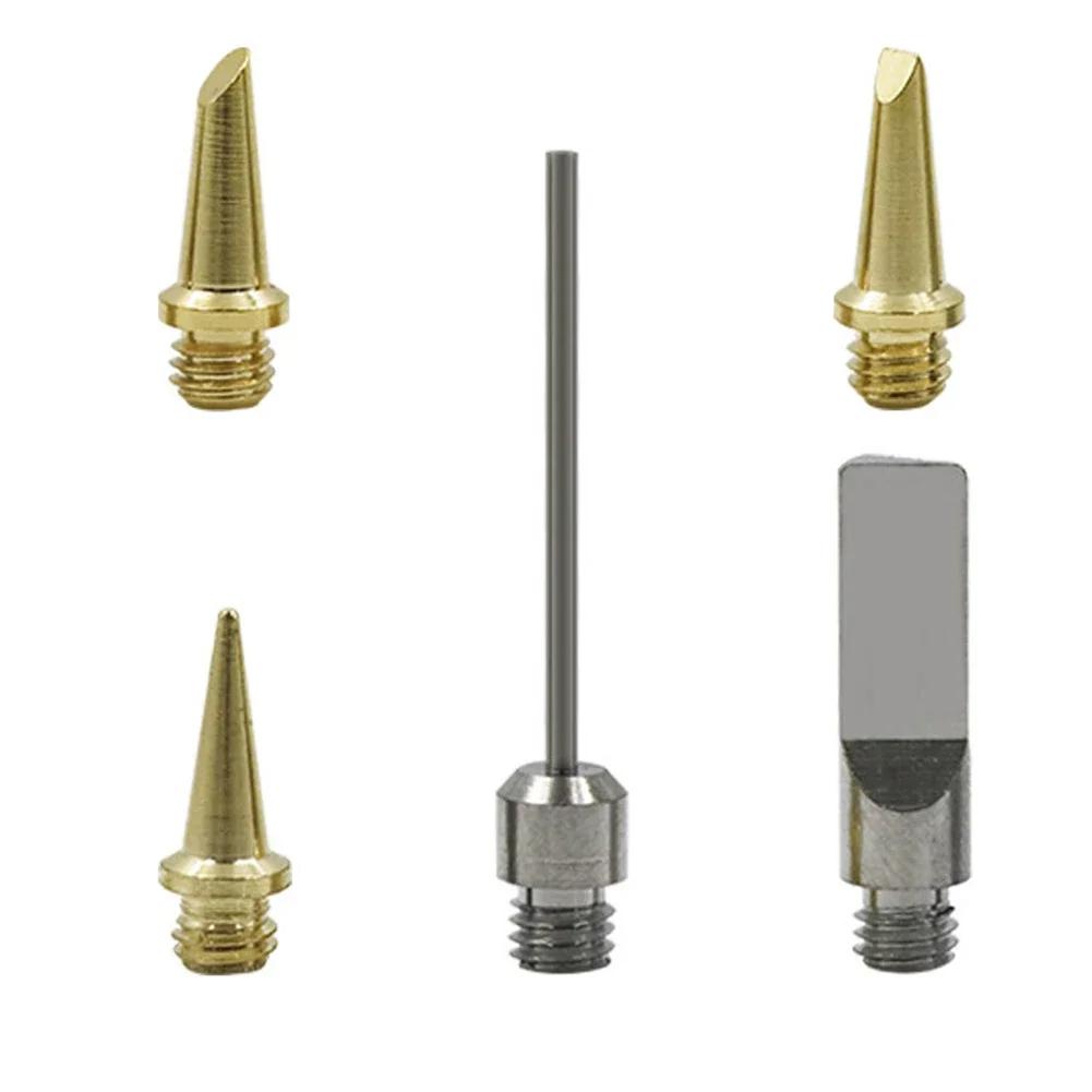 5 Pcs Portable Replacement Ignition Quick Heat Welding Head Electric Blow Torch Butane Gas Soldering Iron Tips Set