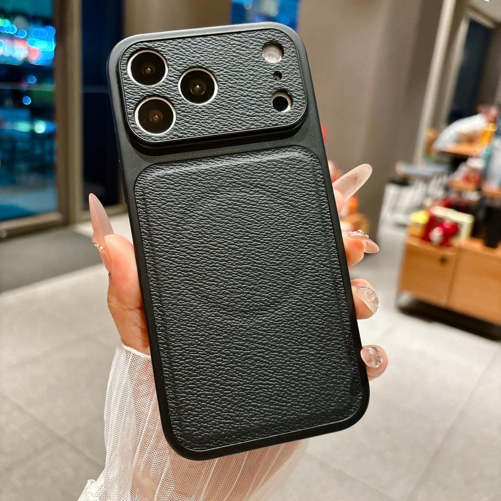 For Magsafe Magnetic Fashion Matte Leather Phone Case For iPhone 17 16 15 14 13 Pro Max Plus Instantly Turn 17 Big Window Cover