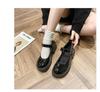 Women's Patent Leather Mary Jane Loafers - Spring 2022 British College Style, High Heel, Round Toe, Thick Sole