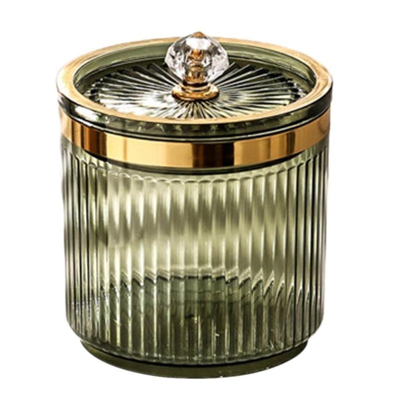 Toothpick Box with Lid Acrylic Makeup Cotton Swab Holder for Bathroom Storage