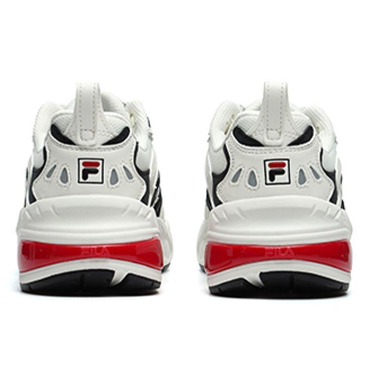 Fila Dolphin Fabric Synthetic Leather Lace-Up Low-Top Dad Sneakers Women Sneakers White Black Red F12W216109FWB