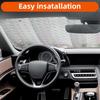 Reflective UV Shield Window Visor Foldable Sun Shade Blocks all UV Light with 2 Suction Cups