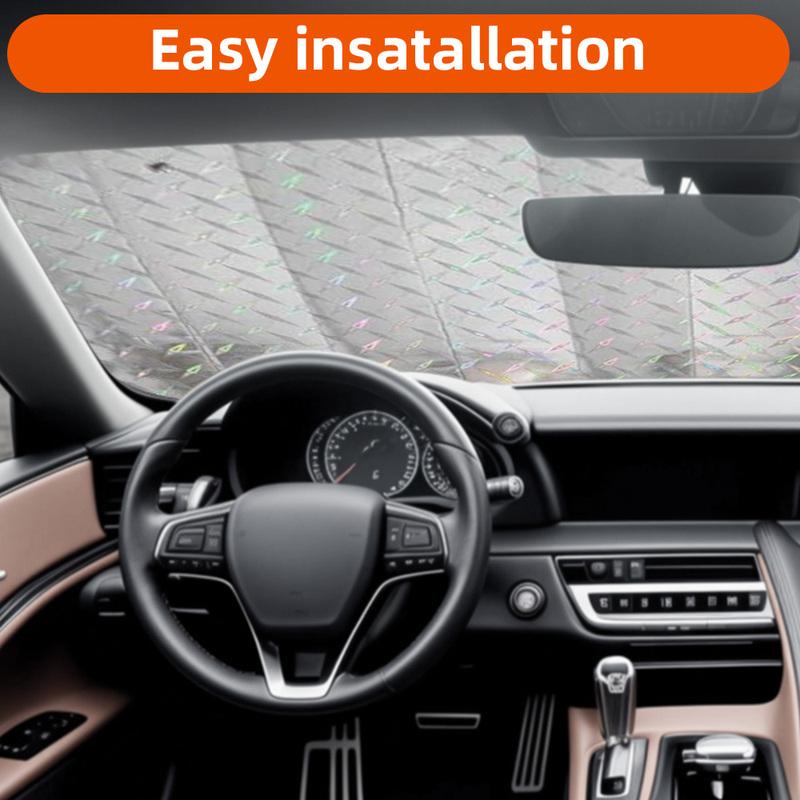 Reflective UV Shield Window Visor Foldable Sun Shade Blocks all UV Light with 2 Suction Cups