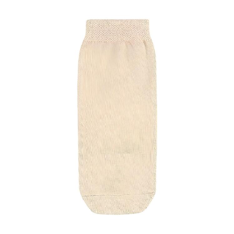 Beige Prosthesis Sock Cover With Long Coverage Fabric Structure for Prosthesis Users and Daily Walking Routine