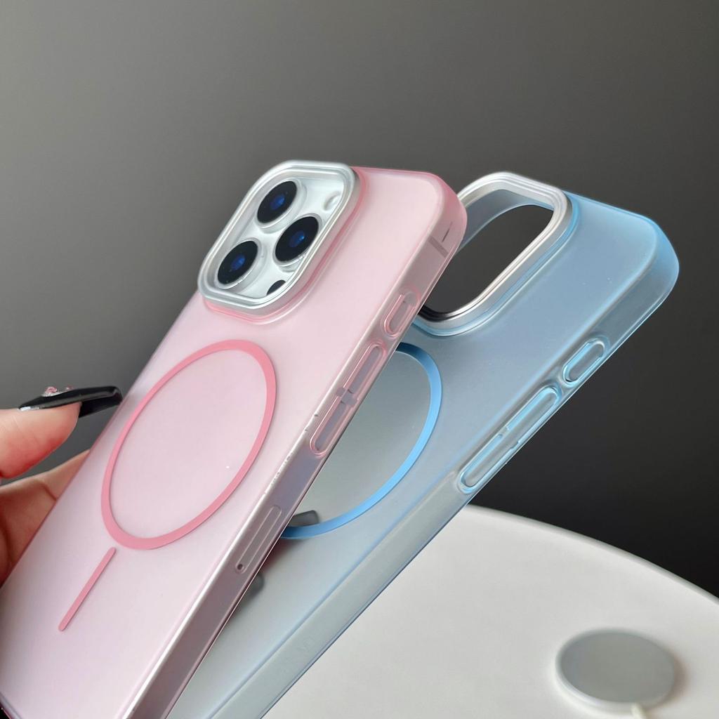 Simple transparent mobile phone case For IPhone15promax magnetic protective cover 16e For Apple case 14plus