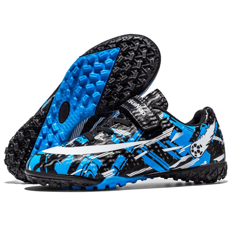 Children'S Football Shoes Students Boys Girls Tf Broken Nails Velcro Women'S Breathable Training Shoes Non-Slip