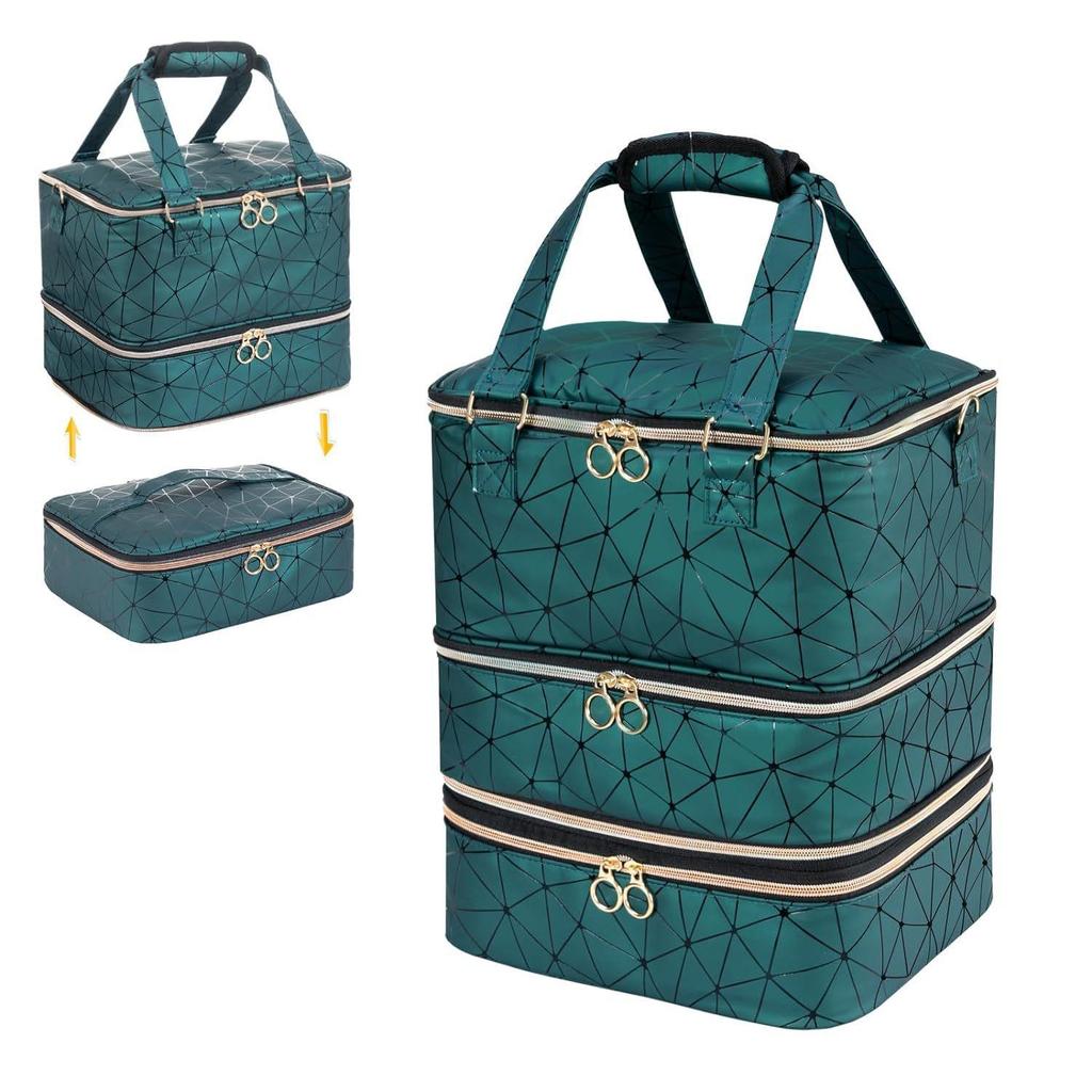 Three-Layer Detachable Nail Polish Storage Bag - Holds 84 Bottles