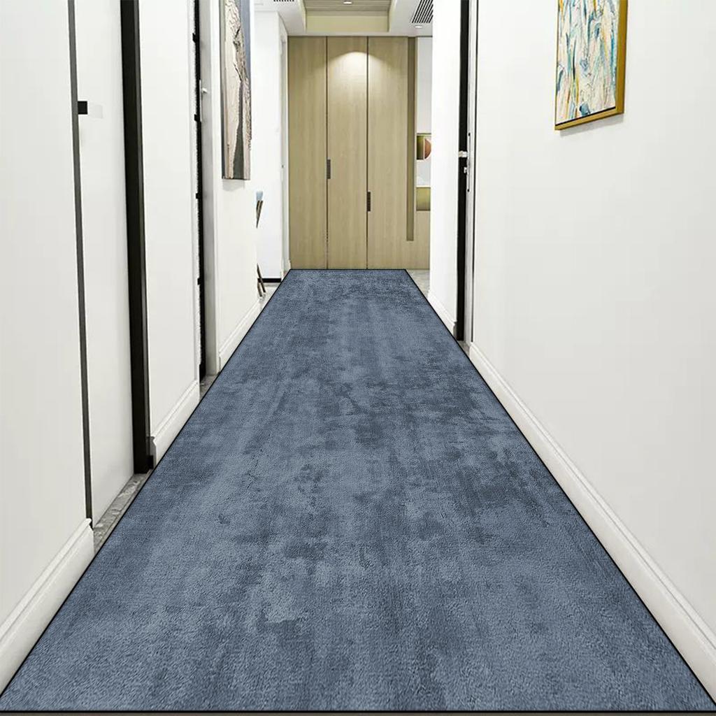 Leichter Luxus Langer Flurteppich Einfarbig Abstrakt Hallenläufer Teppiche Modern Flur Gang Bodenmatte Schlafzimmer Bettvorleger