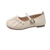 Summer New Small Leather Shoes New Shallow Mouth Mary Jane Round Toe Cute Comfortable Low Heel Shoes