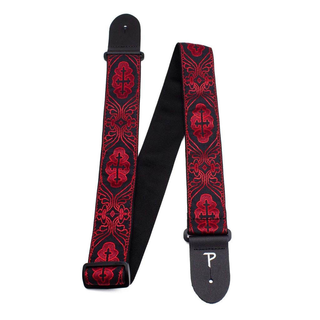 Jacquard Guitar Strap Cross Perri's TWS-7071 Black/Red