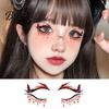 Pavoučí síť Face Art Halloween Dočasná tetování pro ženy, Vodotěsné dýňové pavoučí sítě Festivalové samolepky Oční samolepky Maškarní karneval Cosplay