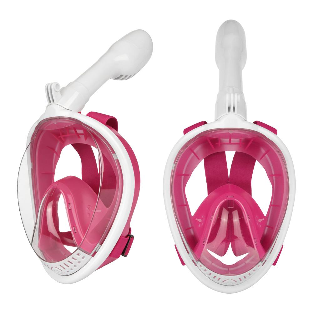Full Dry Snorkel Mask Silicone Full Face Anti-Fog Panoramic View Diving Mask for Snorkeling Gear-M4