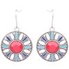 Vintage Ethnic Enamel Drop Oil Round Water Drop Earrings for Women Boho Multilcolor Beads Dangle Earring Female Pendiente Mujer