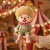 Unique Room Decor Vintage Circus Clown Plush Toy, Soft Stuffed Jester Doll with Embroidered Face, Retro Decorative Figurine for Shelf, Cute
