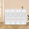 Stackable Plastic Shoe Storage Boxes, 20 Pack Clear Shoe Organizers with Opening Design, Space‑Saving Foldable Shoe Containers