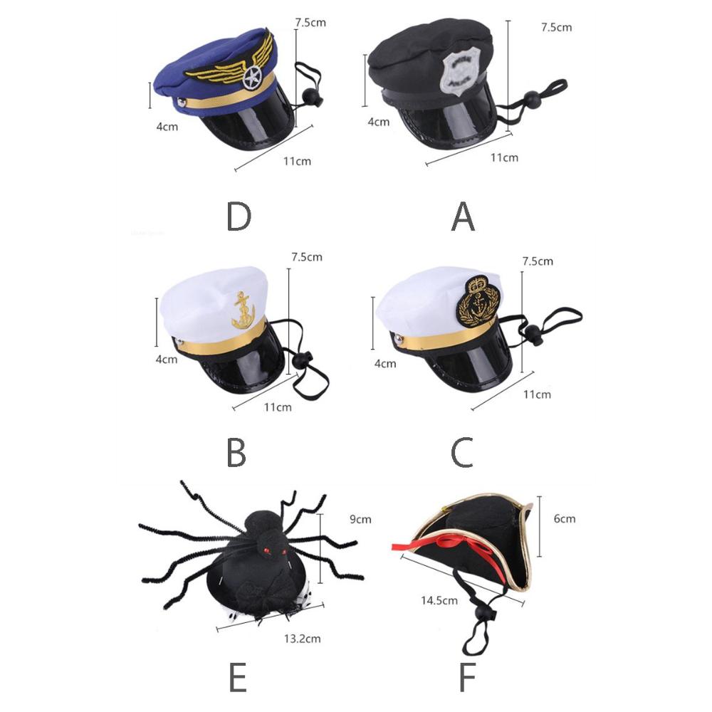 Indoor Adjustable Chin Strap Cute Outdoor Pet Supplies Halloween Cap Dog Visor Hats Cat Costume