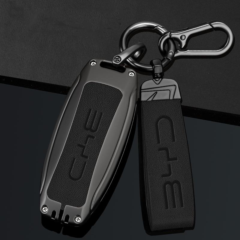Zinc Alloy New Leather Car Key Case Cover Shell Fob For BYD Song Plus Atto 3 Han EV DM Qin Seal Dolphin Protective Auto Keychain