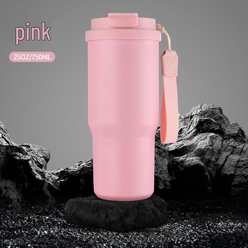 304 Stainless Steel Insulated Coffee Tumbler with Lanyard - Portable Dual Use for Hot & Cold Beverages