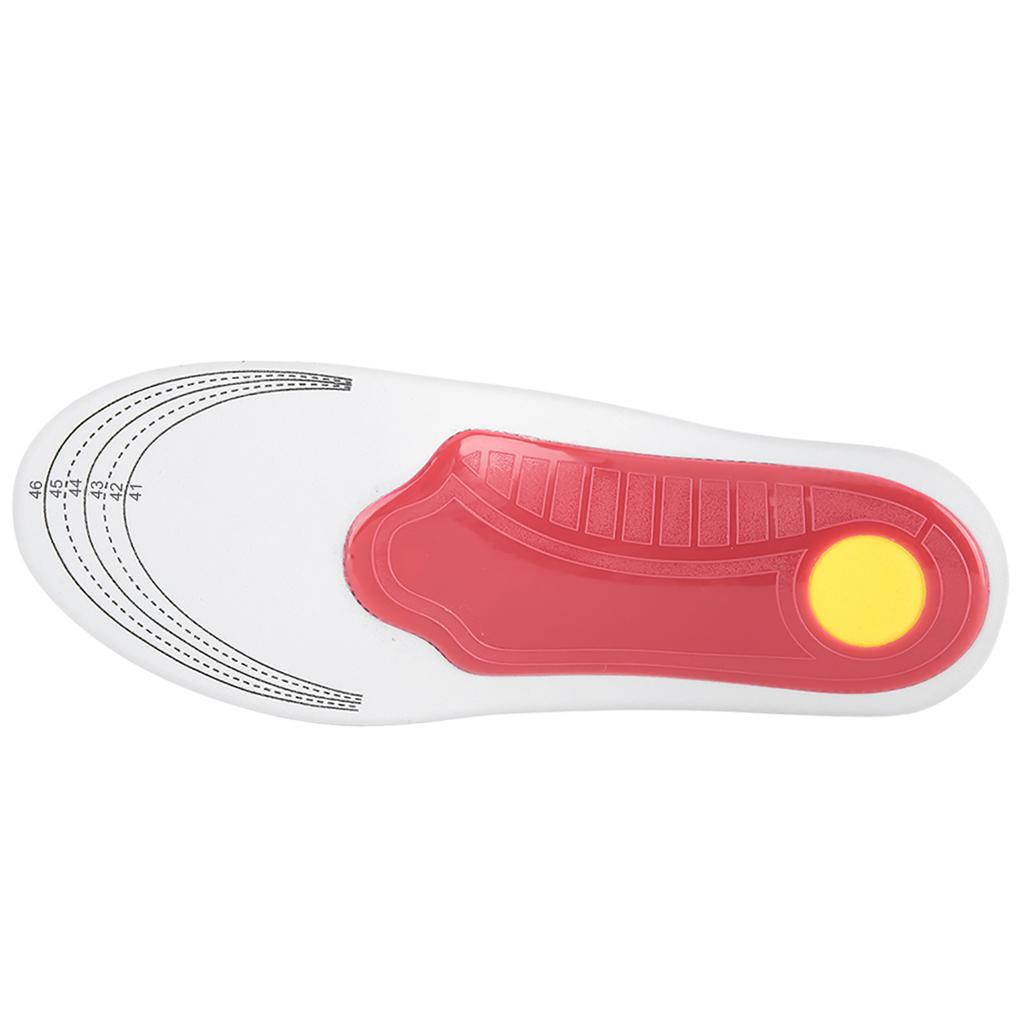 Unisex Flatfoot Orthotic Insole Arch Support Plantar Fasciitis Pain Relief Correction Foot Pad(Red BottomBlack L: 4146)
