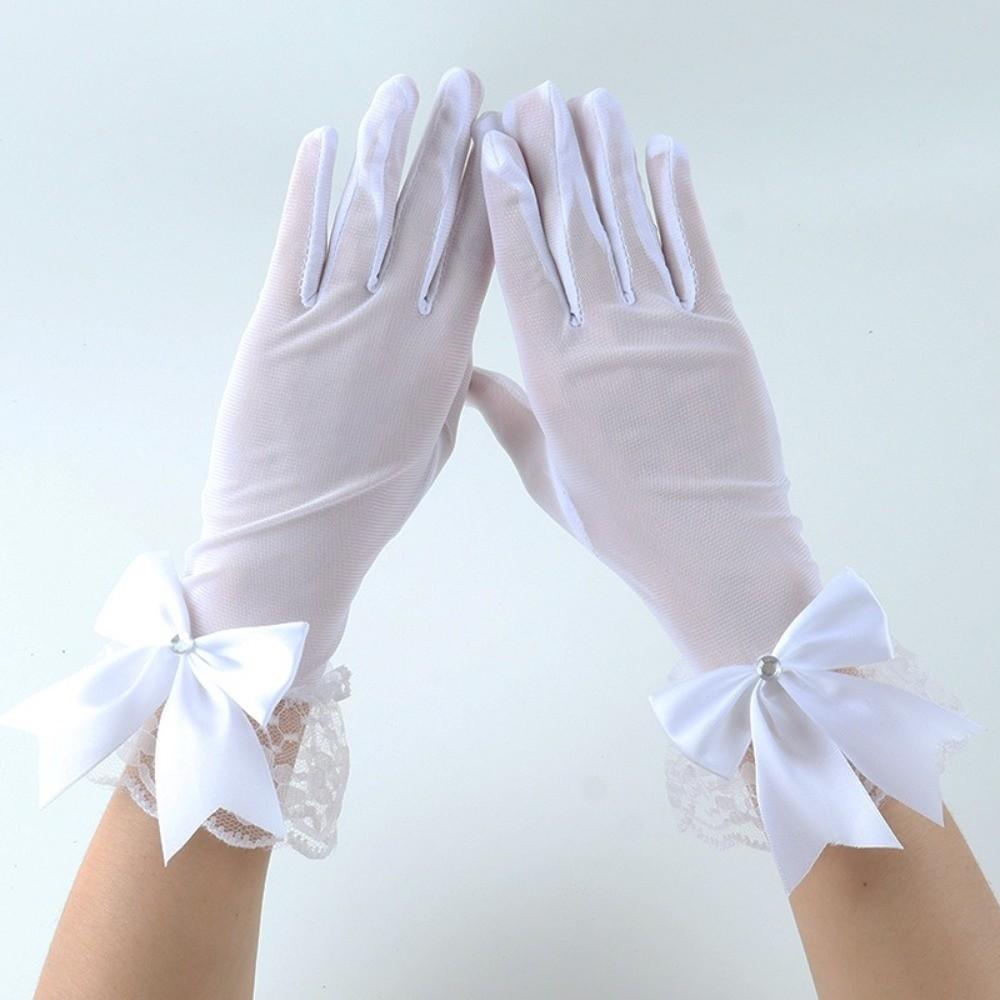 1Pairs Sexy Wedding Bridal Gloves Breathable Tulle Gloves New Bridal Gown Mittens Party Dress