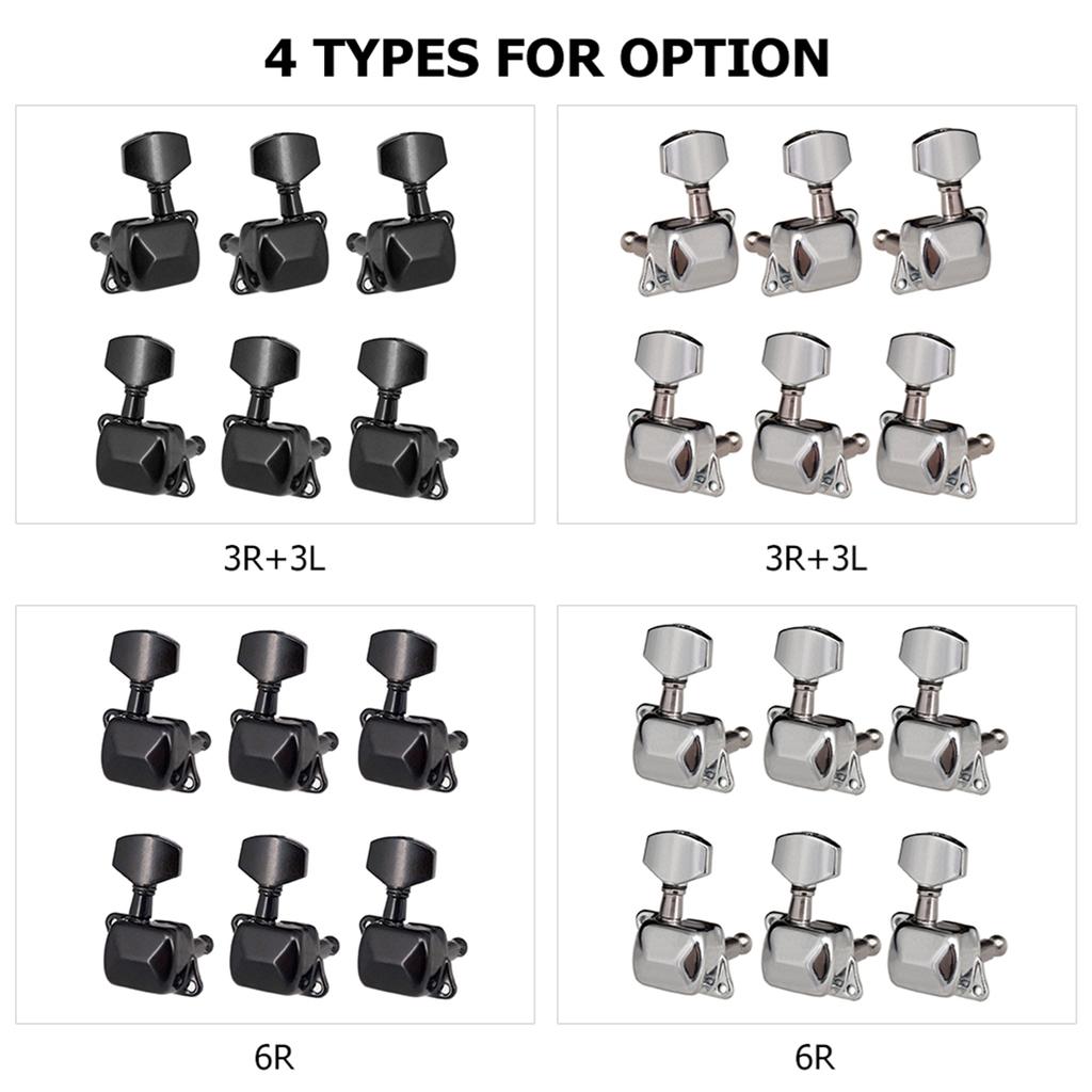 6 Pieces Guitar String Tuning Pegs Semi Closed Tuning Machine Machine Heads Tuners for Electric Guitar Acoustic