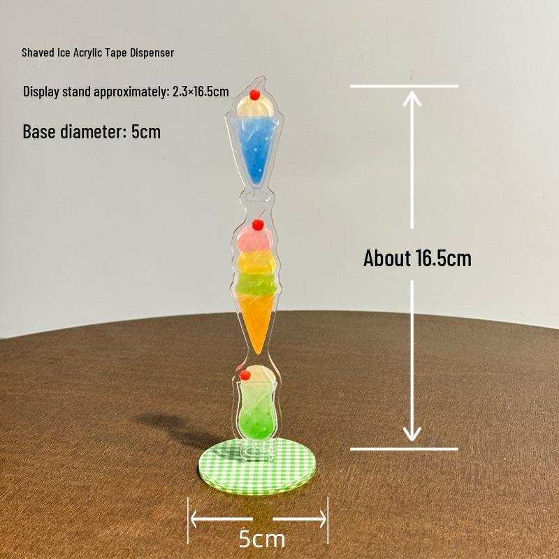 CaiCaiXuanXuan Strawberry Shaved Ice Acrylic Planner Tape Holder and Desktop Ornament
