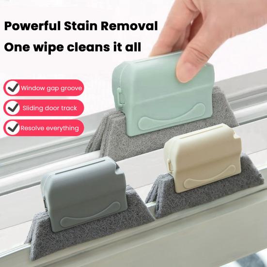 3Pcs Window Track Cleaner Brush Set Cleaning Tough Stains Removal Flexible Cleaning Brush Hand-held
