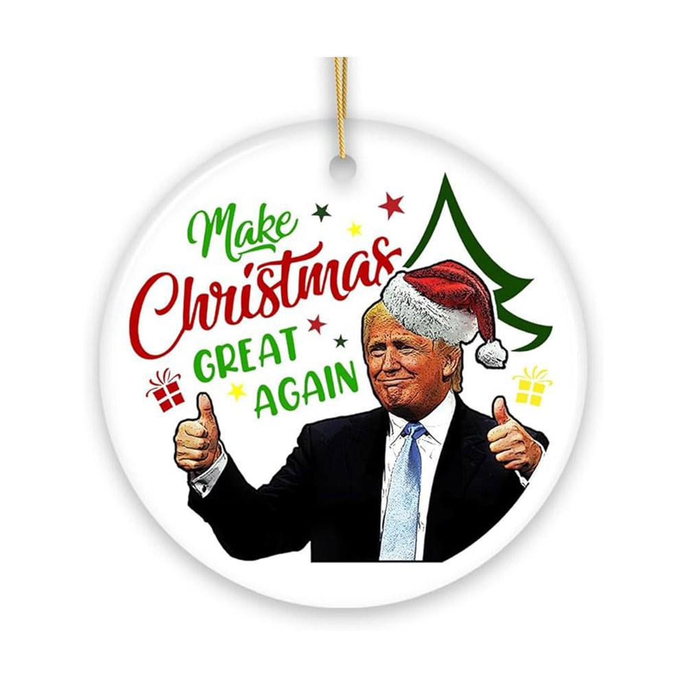 

1pc Christmas Acrylic Presidential Ornament Make Great Hanging Decorations Again Claus Christma L7N5 B-1pcs