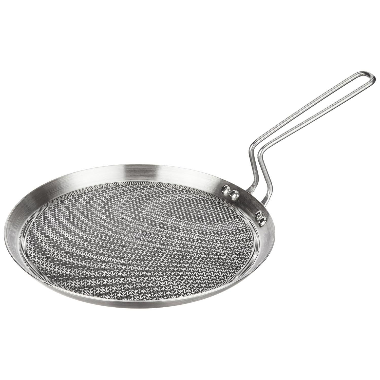 

Трехслойная сковорода тава из нержавеющей стали, диаметр 28 см, с сотовым дизайном (Индукция)