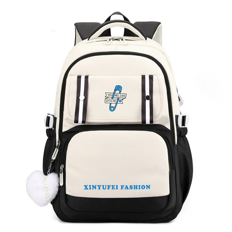 Стильный универсальный рюкзак для подростков и взрослых с большой вместимостью и модным дизайном чёрный