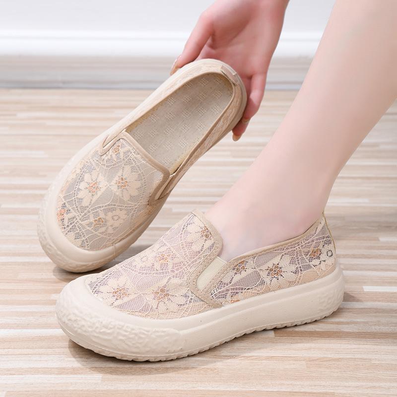 

Туфли рыбака сяосянфэн женские новые летние кружевные сетчатые туфли повседневные дышащие полые тканевые туфли женские 40