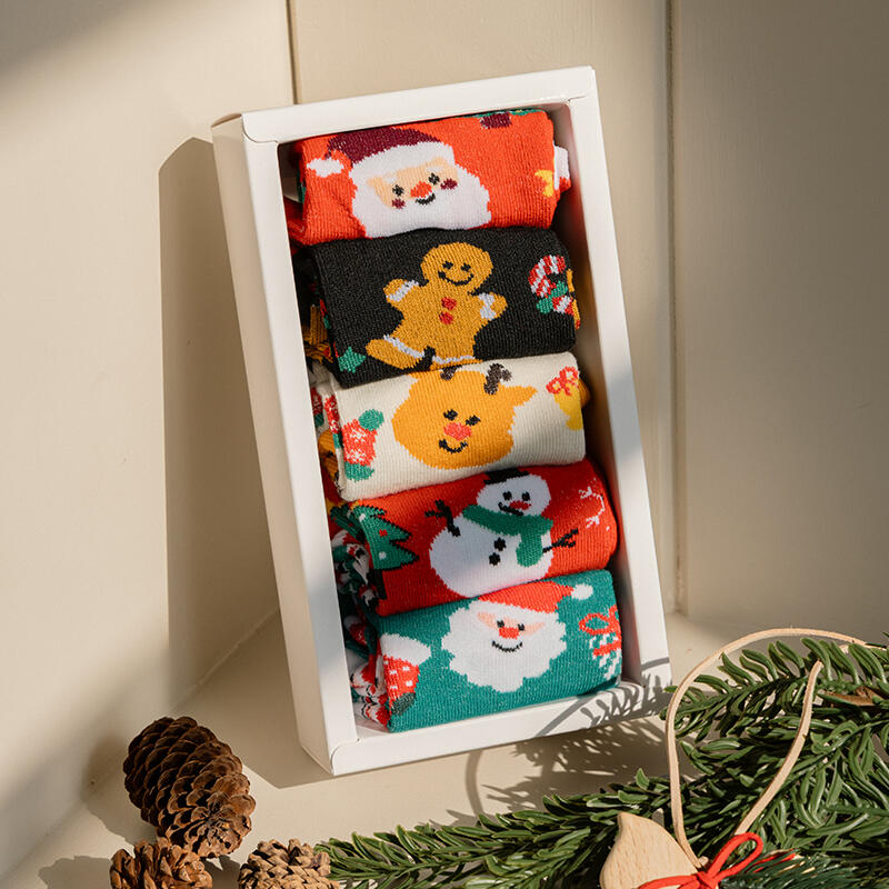 [Box] 5-Pair Set of Dieluz Christmas Socks 5 pair set