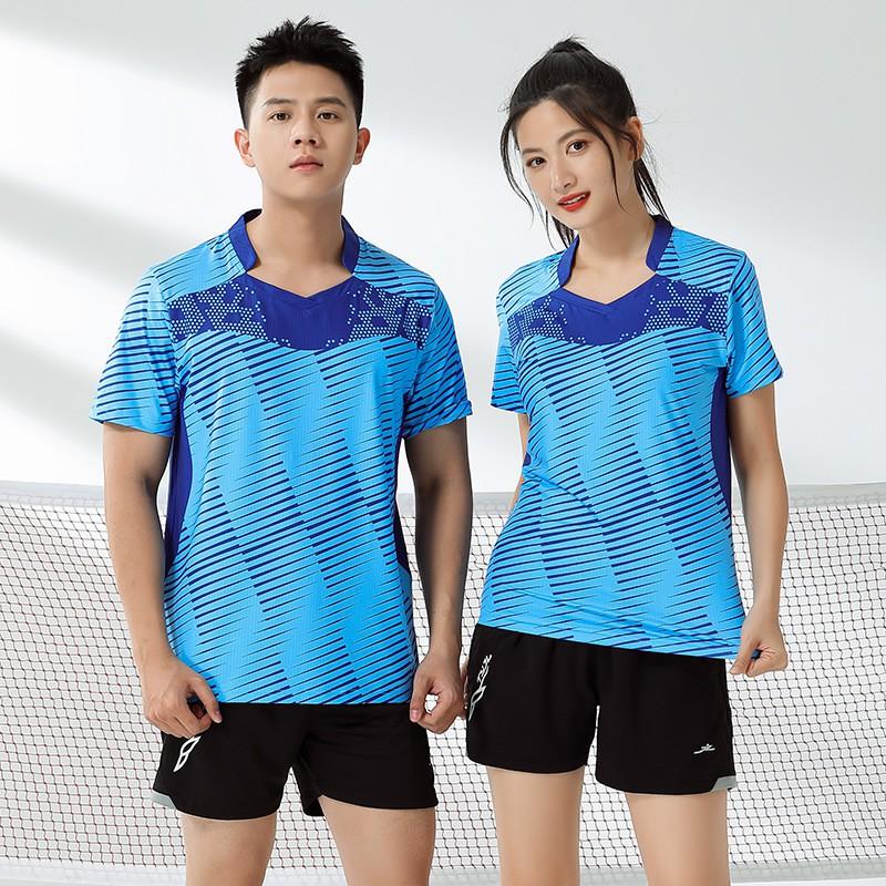 Unisex Quick-Dry Badminton Set Short Sleeve Sportswear Training Competition Running Basketball Volleyball Tennis