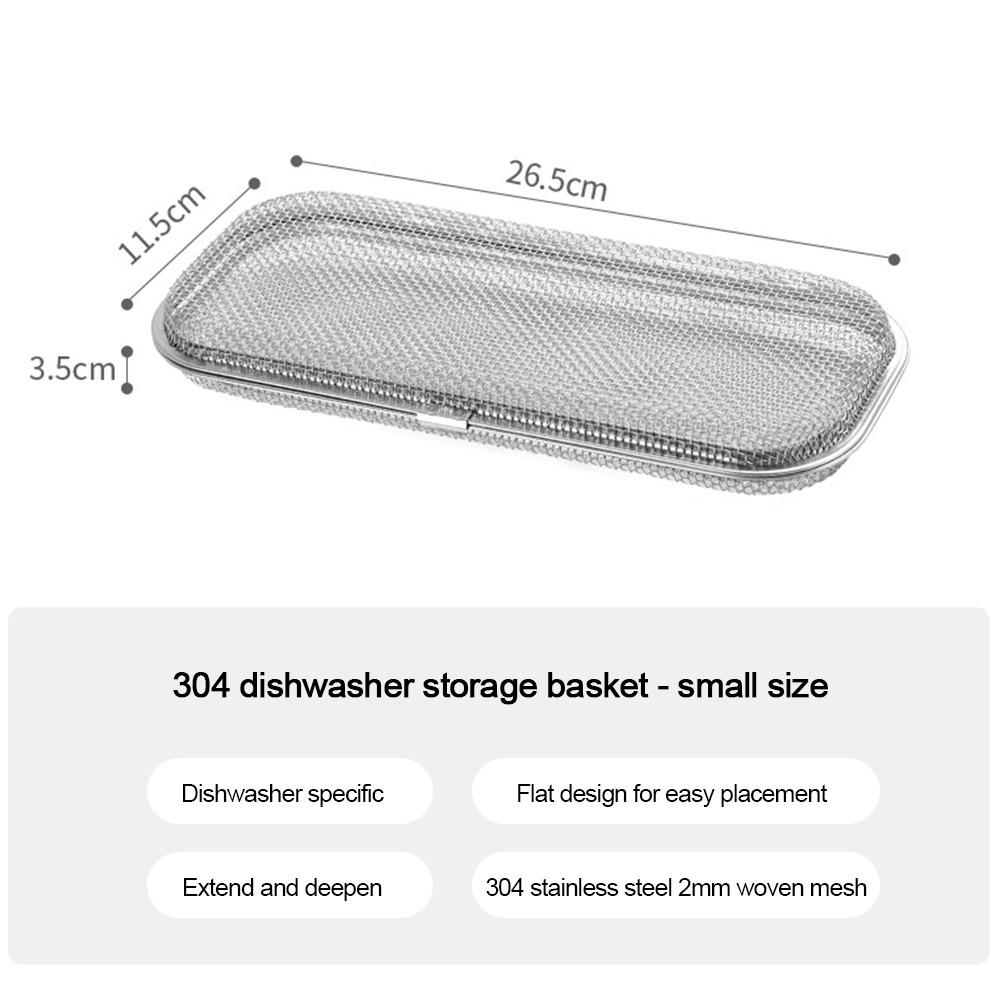 304 Stainless Steel Dishwasher Silverware Basket with Buckle Chopstick Holder  for Small Item
