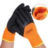 Fleece-Lined Waterproof Winter Work Gloves - Rubberized, Wear-Resistant, Men’s Labor Protection.