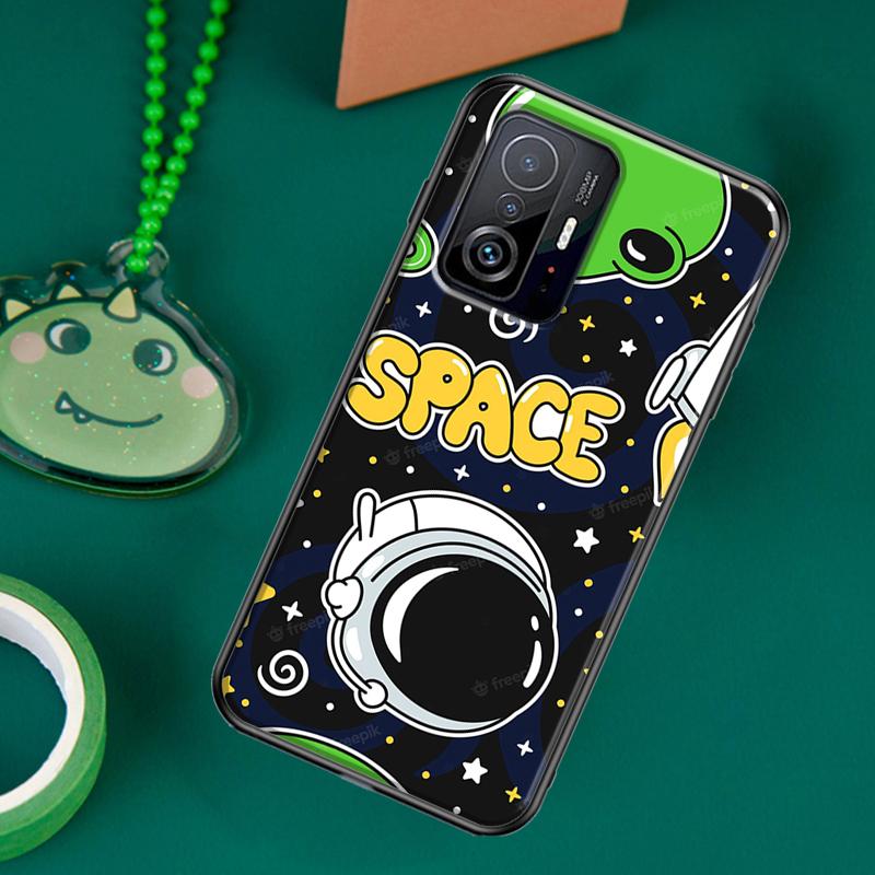 Aesthetics Cute Cartoon Alien Case For POCO F5 X5 X3 Pro X4 F4 GT F3 M5s C40 Cover For Xiaomi 13 12 Lite 11T 12T Pro 12X