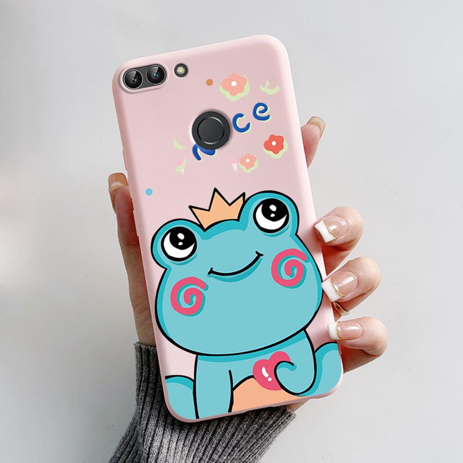 For Huawei P Smart 2018 Case Cute Cat Bear Cartoon Frog Soft Cover For Huawei P Smart FIG-LX1 5.65 Inch Case Coque Fundas Shell