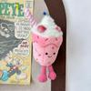 Strawberry Milkshake Plush Keychain Toy Gift