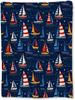 Nautical Sailboat Blanket - Soft Lightweight Cozy Flannel Colorful Throw Blanket for Adults Kids Women, Warm Fuzzy Blankets for