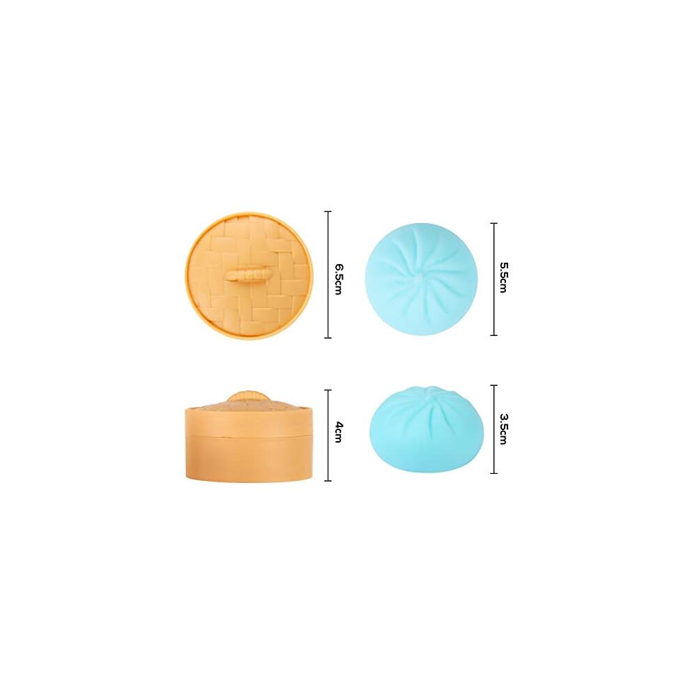 4 BUCĂȚI Biluțe Colorate de Aluat Squishy pentru Stres Jucărie Senzorială Fidget, Mingi de Aluat Stors Jucărie de Mână pentru Ameliorarea Stresului, Bun Anti-Anxietate cu Aburitor de Alimente Elastic