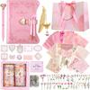 Zápisník Deník se zámkem pro ženy, Sada pro DIY Scrapbooking, Psací potřeby pro deník, Sada pro výtvarné a řemeslné aktivity, Ideální dárky k narozeninám a svátkům