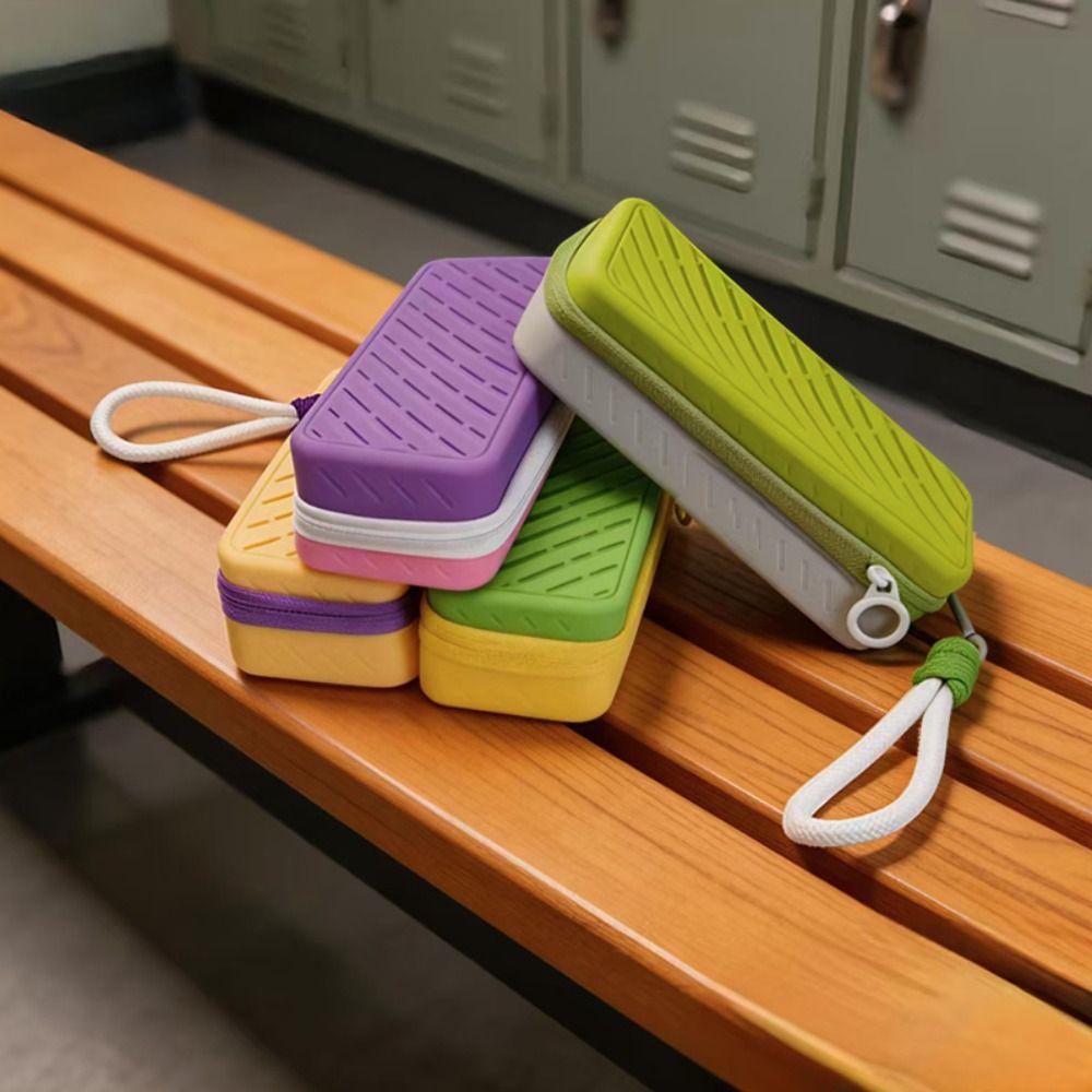 Breathable Silicone Swim Goggle Case Large Capacity Swimming Goggle Protective Pouch  For Backpack