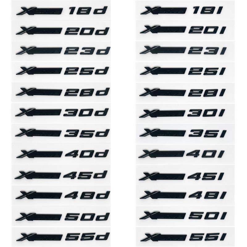 

3D Xdrive 20d 30d 35d 40d 50d 20i 25i 30i emblema de guardabarros de coche pegatina de insignia de maletero para BMW X1 X3 X4 X5 XDrive 40i