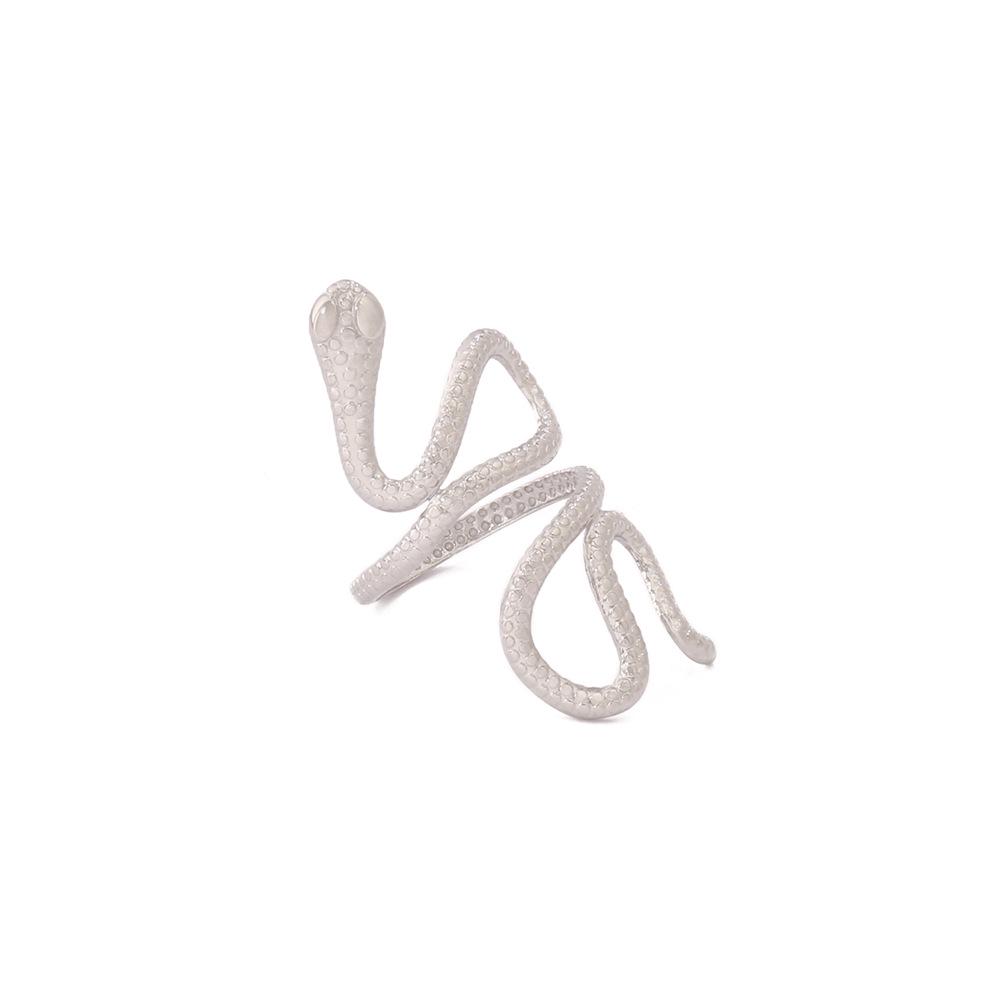 Exaggerated Snake Shape 18K Gold Plated Open Ring - Women's Jewelry