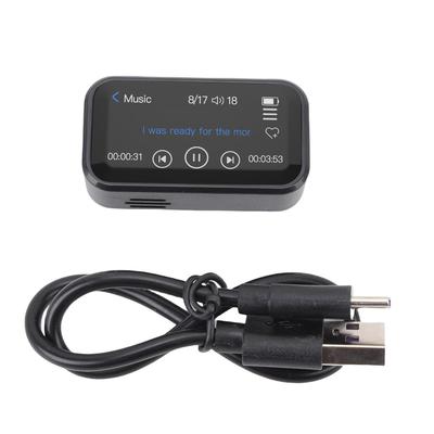 BT MP3 Player Portable Back Clip 1.47in Full Touchscreen 32GB HiFi Lossless Music Player Radio