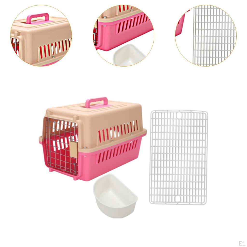 Dog Cat Carrier Kennel Comfortable Handle Kitty Travel Cage Pet Box for Small Animals