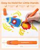 JUPITEARTH Crayon Rocket Type Retractable 24 Colors