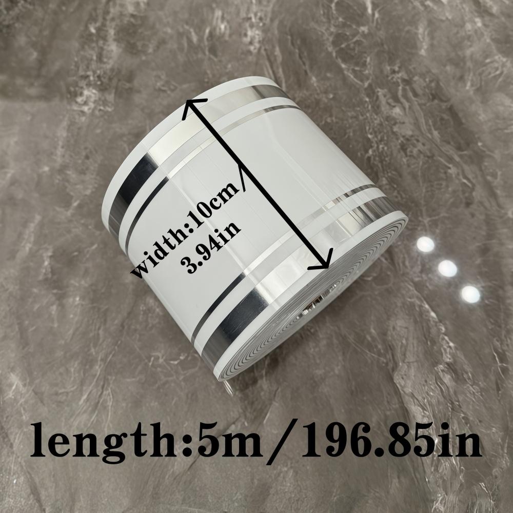 1PZ 5m x 10cm Battiscopa Autoadesivo Ispessimento Schiuma Flessibile Adesivi Murali Nastro Vita per Davanzale Scale